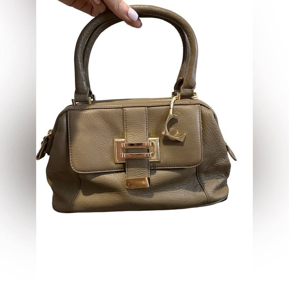 Liz Claiborne Brown Satchel with Gold Hardware